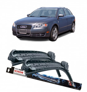 Audi A4 B7 Avant Set 2 stergatoare parbriz Bosch Bosch Aerotwin 55 cm/55 cm compatibile cu Audi A4 B7 Avant (8Ed) din 2004-2008 (55 cm / 55 cm) accesorii pentru autoturismul tau - masina v127528