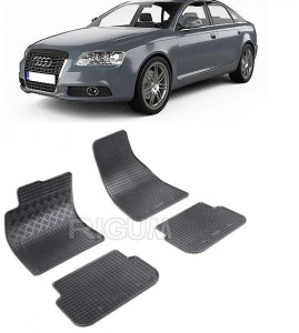 Audi A6 C6, Sedan, fabricat din 03.2004 - 03.2006, set covorase auto dedicate, din cauciuc 100% Premium accesorii pentru autoturismul tau - masina v159002