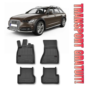 Audi A6 C7, Combi, Din 09.2011 - 08.2018 , Set Covorase Auto Tip Tavita Premium 3D, din cauciuc