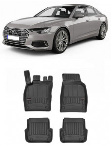 Audi A6 C8, Sedan, Din 06.2018 - Prezent , Set Covorase Auto Tip Tavita Premium 3D, din cauciuc accesorii pentru autoturismul tau - masina v174181