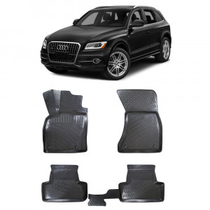 Audi Q5 (Typ 8R) I 2008-2017 Set 4 covorase auto din cauciuc tip tavita premium line 3D accesorii pentru autoturismul tau - masina v242181