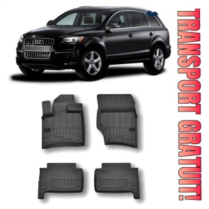 Audi Q7 4L, Suv, Din 03.2006 - 05.2015 , Set Covorase Auto Tip Tavita Premium 3D, din cauciuc