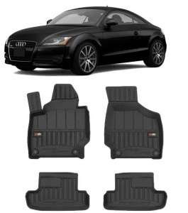 Audi Tt Din 2006 - 2014, Coupe , Set Covorase Auto Tip Tavita Premium 3D, din cauciuc accesorii pentru autoturismul tau - masina v162614