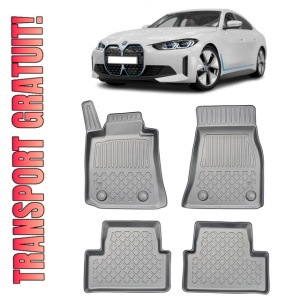 Bmw I4 Gran Coupe G26 Electric Din 11.2021 - Prezent, Coupe , Set Covorase Auto Tip Tavita Premium 3D, din cauciuc