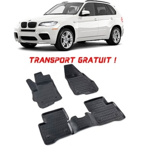 Bmw II X5 E70 2006-2013 Set 4 covorase auto din cauciuc tip tavita Premium Line 3D + Tavita portbagaj Modern Line - Transport Gratuit!