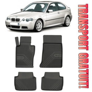 Bmw Seria 3 E46 Din 1998 - 08.2005, Hatchback, X-DrIVe , Set Covorase Auto Tip Tavita Premium 3D, din cauciuc