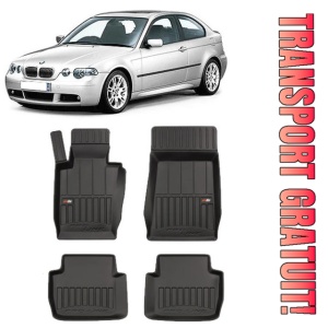 Bmw Seria 3 E46 Din 1998 - 08.2005, Hatchback, X-DrIVe , Set Covorase Auto Tip Tavita Premium 3D, din cauciuc