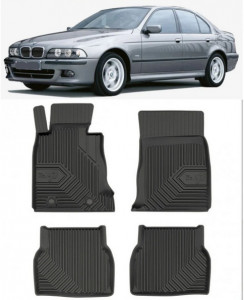 Bmw Seria 5 E39 Din 1996 - 06.2003, Sedan , Set Covorase Auto Tip Tavita Premium 3D, din cauciuc accesorii pentru autoturismul tau - masina v165556