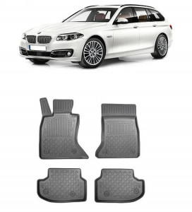 Bmw Seria 5 F10, Sedan, Din 2013 - 01.2017 , Set Covorase Auto Tip Tavita Premium 3D, din cauciuc accesorii pentru autoturismul tau - masina v175126