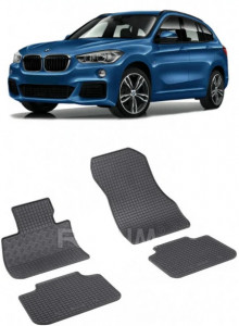 Bmw X1 F48 PhEV, Suv, fabricat din 03.2020 - Prezent, set covorase auto dedicate, din cauciuc 100% Premium accesorii pentru autoturismul tau - masina v159094
