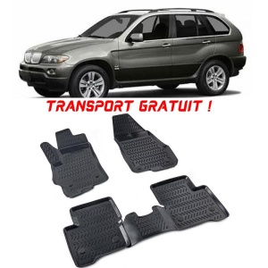 Bmw X5 E53 1999-2006 Set 4 covorase auto din cauciuc tip tavita Premium Line 3D + Tavita portbagaj Urban Line - Transport Gratuit!