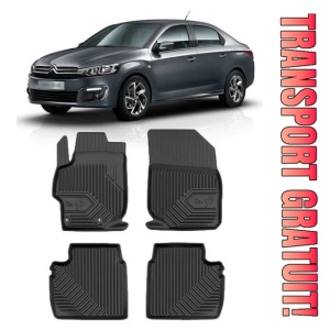 Citroen C-Elysee Din 02.2013 - Prezent, Sedan , Set Covorase Auto Tip Tavita Premium 3D, din cauciuc