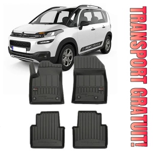 Citroen C3 Aircross, Suv, Din 11.2017 - Prezent , Set Covorase Auto Tip Tavita Premium 3D, din cauciuc