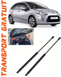 Citroen C3 II Set 2 amortizoare pentru portbagaj / haion Krosno compatibil cu Citroen C3 II Hatchback fabricat intre 2009-2016 accesorii pentru autoturismul tau - masina v89686