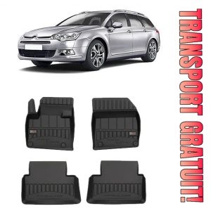 Citroen C5 II, Combi, Din 2008 - 05.2017 , Set Covorase Auto Tip Tavita Premium 3D, din cauciuc