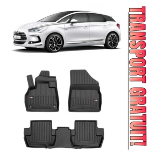 Citroen DS5 Din 03.2011 - 12.2018, Hatchback , Set Covorase Auto Tip Tavita Premium 3D, din cauciuc