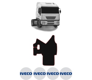 Covoras Camion Tir Iveco STRALIS I din 2002-2013, Auto, 4x Stickere auto cu Iveco