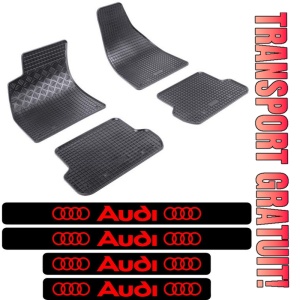 Covorase Audi A4 B6, Combi, din 11.2001 - 10.2004 si set 4 stickere protectie praguri Audi