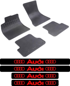 Covorase Audi A6 C7, Combi, din 09.2011 - 08.2018 si set 4 stickere protectie praguri Audi accesorii pentru autoturismul tau - masina v3327