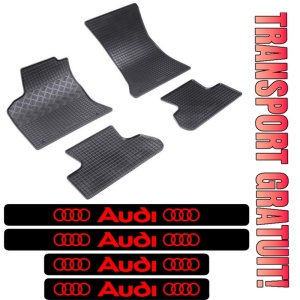 Covorase Audi Q5 8R, SUV, din 11.2008 - 12.2016 si set 4 stickere protectie praguri Audi