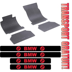 Covorase BMW Seria 5 E39, Sedan, din 1996 - 06.2003 si set 4 stickere protectie praguri BMW