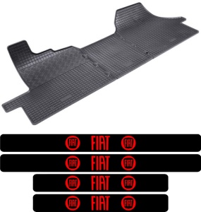 Covorase Fiat Ducato III, Van, din 2006 - prezent, 3 locuri si set 4 stickere protectie praguri Fiat accesorii pentru autoturismul tau - masina v3855
