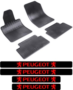 Covorase Peugeot 508 I, Sedan, din 01.2011 - 09.2018 si set 4 stickere protectie praguri Peugeot accesorii pentru autoturismul tau - masina v3455