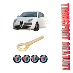 Cui carlig remorcare, tractare auto ALFA ROMEO MITO (955_) din 2008-2018, Otel, Cri-Flo, 4 Stickere cu ALFA ROMEO