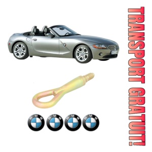 Cui carlig remorcare, tractare auto BMW Seria Z4 Roadster (E85) din 2002-2009, Otel, Cri-Flo, 4 Stickere cu BMW