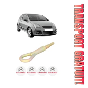 Cui carlig remorcare, tractare auto CITROEN C2 (JM_) din 2003-2012, Otel, Cri-Flo, 4 Stickere cu CITROEN