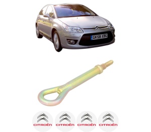 Cui carlig remorcare, tractare auto CITROEN C4 II (NC_) din 2009-2018, Otel, Cri-Flo, 4 Stickere cu CITROEN - Img 2