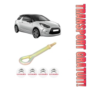 Cui carlig remorcare, tractare auto CITROEN DS3 (SA_) din 2009-2015, Otel, Cri-Flo, 4 Stickere cu CITROEN