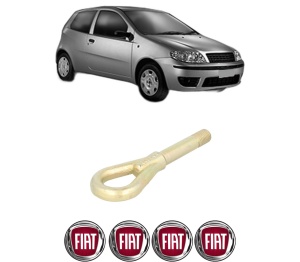 Cui carlig remorcare, tractare auto FIAT PUNTO (188_) din 1999-2012, Otel, Cri-Flo, 4 Stickere cu FIAT - Img 2