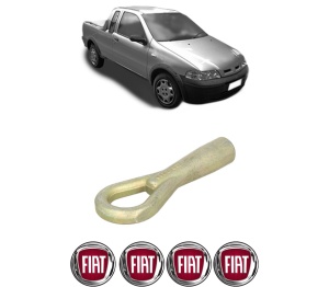 Cui carlig remorcare, tractare auto FIAT STRADA Pickup (178_, 278_) din 1999-2006, Otel, Cri-Flo, 4 Stickere cu FIAT - Img 2