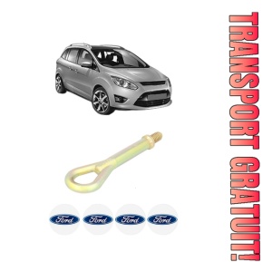 Cui carlig remorcare, tractare auto FORD C-MAX II (DXA/CB7, DXA/CEU) din 2010-2019, Otel, Cri-Flo, 4 Stickere cu FORD