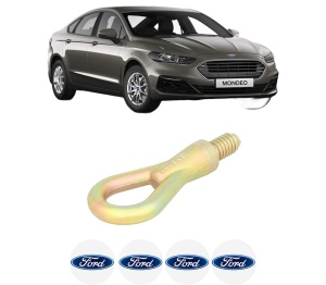 Cui carlig remorcare, tractare auto FORD MONDEO V Saloon (CD) din 2012-2016, Otel, Cri-Flo, 4 Stickere cu FORD - Img 2