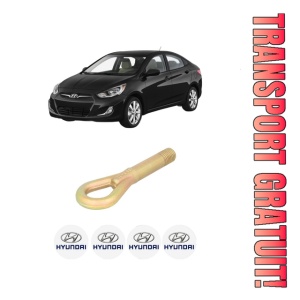 Cui carlig remorcare, tractare auto HYUNDAI ACCENT IV (RB) din 2010-2017, Otel, Cri-Flo, 4 Stickere cu HYUNDAI
