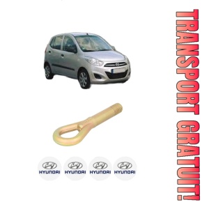 Cui carlig remorcare, tractare auto HYUNDAI i10 I (PA) din 2008-2018, Otel, Cri-Flo, 4 Stickere cu HYUNDAI