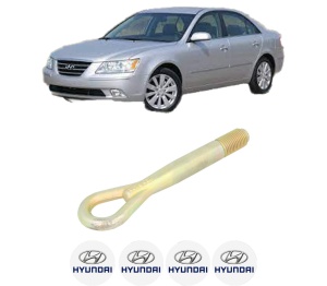 Cui carlig remorcare, tractare auto HYUNDAI SONATA V (NF) din 2005-2010, Otel, Cri-Flo, 4 Stickere cu HYUNDAI - Img 2