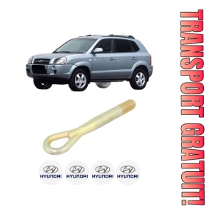 Cui carlig remorcare, tractare auto HYUNDAI TUCSON (JM) din 2007-2012, Otel, Cri-Flo, 4 Stickere cu HYUNDAI