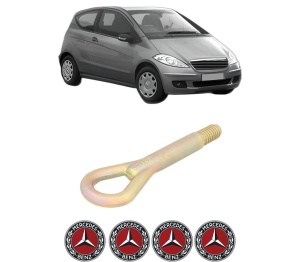 Cui carlig remorcare, tractare auto MERCEDES-BENZ A-CLASS (W169) din 2004-2012, Otel, Cri-Flo, 4 Stickere cu MERCEDES-BENZ - Img 2