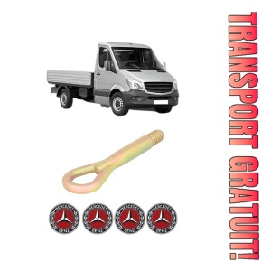 Cui carlig remorcare, tractare auto MERCEDES-BENZ SPRINTER 3-t Platform/Chassis (B906) din 2006-2018, Otel, Cri-Flo, 4 Stickere cu MERCEDES-BENZ