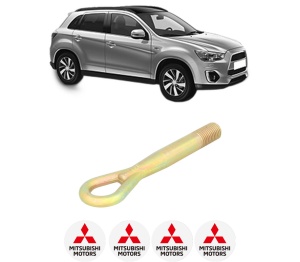 Cui carlig remorcare, tractare auto MITSUBISHI ASX (GA_W_) din 2010-2015, Otel, Cri-Flo, 4 Stickere cu MITSUBISHI - Img 2