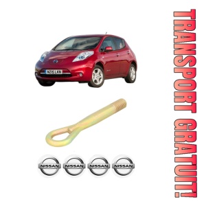 Cui carlig remorcare, tractare auto NISSAN LEAF (ZE0) din 2010-2017, Otel, Cri-Flo, 4 Stickere cu NISSAN