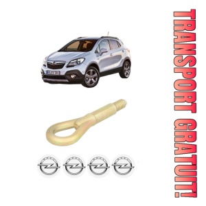 Cui carlig remorcare, tractare auto OPEL MOKKA / MOKKA X (J13) din 2012-2019, Otel, Cri-Flo, 4 Stickere cu OPEL