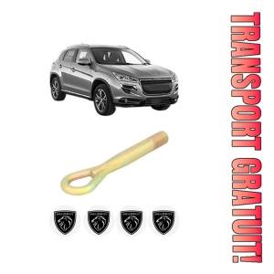 Cui carlig remorcare, tractare auto PEUGEOT 4008 din 2012, Otel, Cri-Flo, 4 Stickere cu PEUGEOT