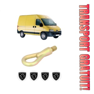 Cui carlig remorcare, tractare auto PEUGEOT BOXER Van din 2006-2020, Otel, Cri-Flo, 4 Stickere cu PEUGEOT