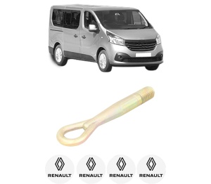 Cui carlig remorcare, tractare auto RENAULT TRAFIC III Bus (JG_) din 2014-2015, Otel, Cri-Flo, 4 Stickere cu RENAULT - Img 2