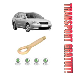 Cui carlig remorcare, tractare auto SKODA Octavia II Combi (1Z5) din 2004-2013, Otel, Cri-Flo, 4 Stickere cu SKODA