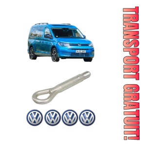 Cui carlig remorcare, tractare auto Volkswagen CADDY CALIFORNIA V Camper (SBB, SBJ) din 2020-2024, Otel, Cri-Flo, 4 Stickere cu Volkswagen